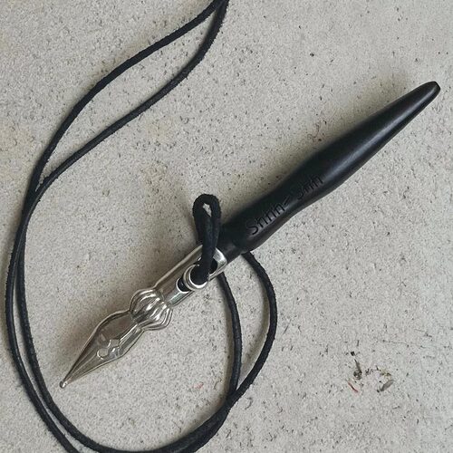 ShhhShh黑檀木925银吊坠项链