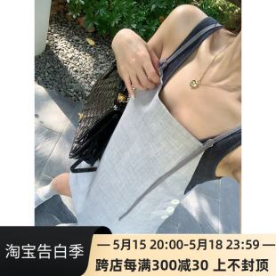 显瘦气质背带裙 新款 时髦miuStyle雷知识分子吊带A字连衣裙女夏季