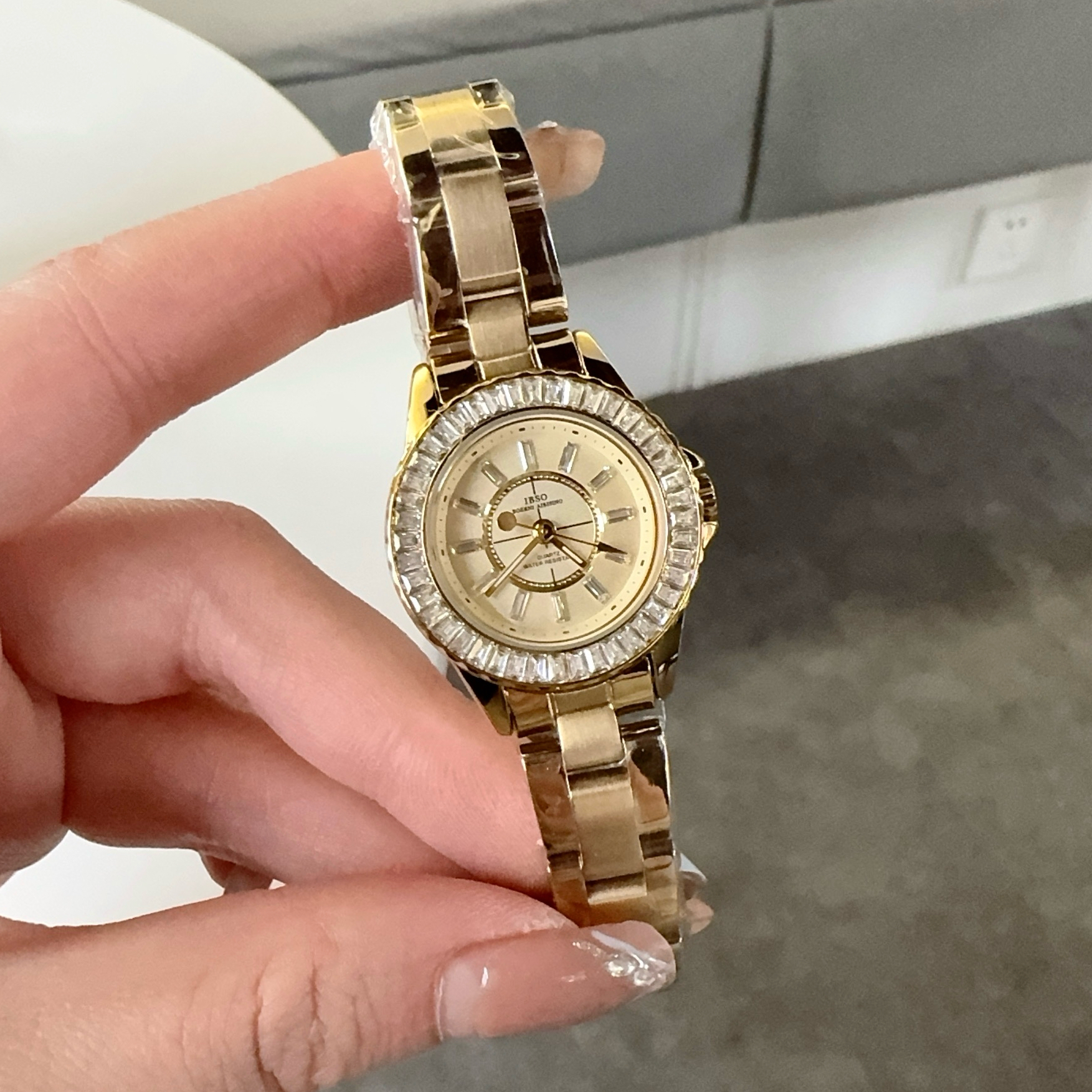 IBSO高级方钻轻奢韩系小众女表气质百搭小表盘复古钢带高级感