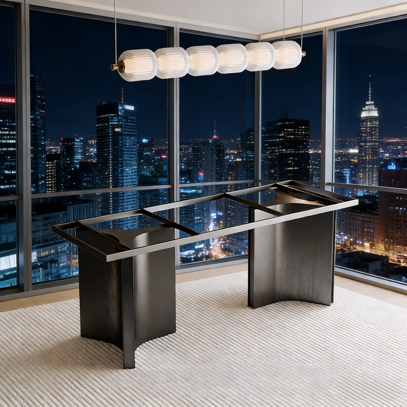 定制不锈钢桌腿桌脚餐桌支架岩板大理石奢石实木大板桌金属桌脚架