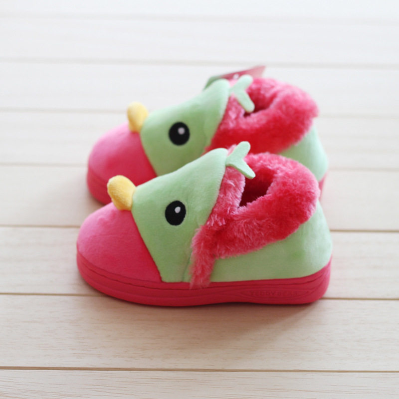 Pantoufles enfants en suède pour hiver - semelle caoutchouc - Ref 1014106 Image 5