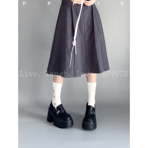 PPPIE 美高转校生 9.5cm蝴蝶结粗跟厚底鞋！！