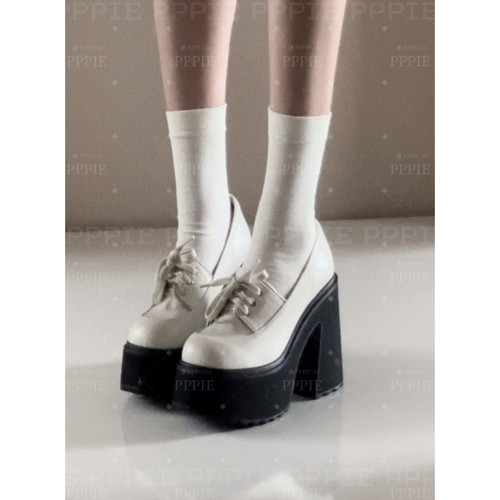 PPPIE 反叛逆鳞 11cm 超高一脚蹬稳健许多的粗跟防水台厚底鞋