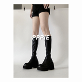 PPPIE 弹力圆头小众百搭厚底显瘦显直瘦瘦靴