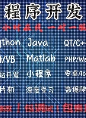 python代码Java代做matlab编程c++qt单片机php小程序vb/c#安卓web