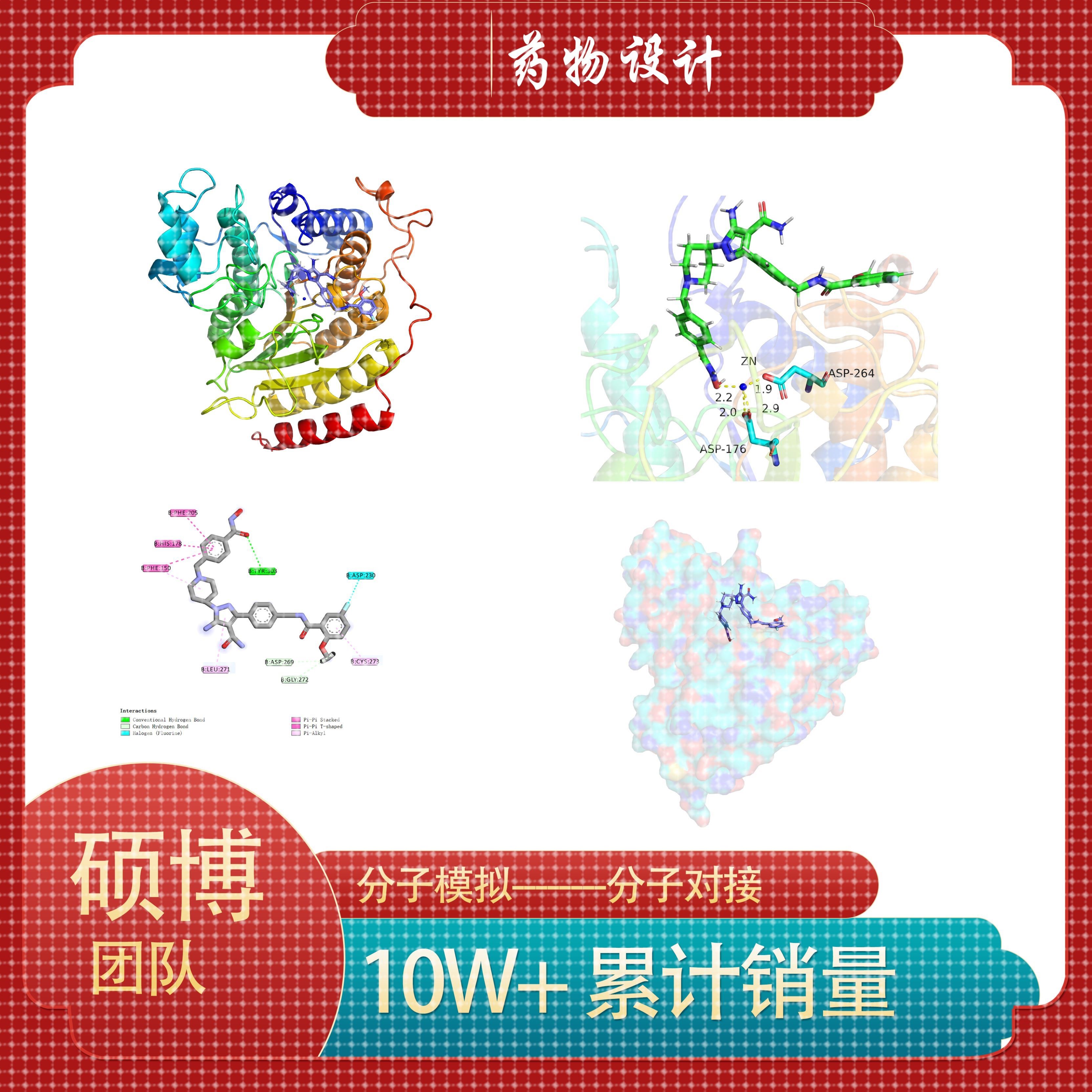 分子动力学分析/MMGBSAJ计算/能量分解/多肽对接虚拟筛选