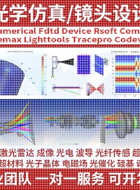 代做 光学仿真设计 comsol fdtd rsoft cst lumerical optisystem