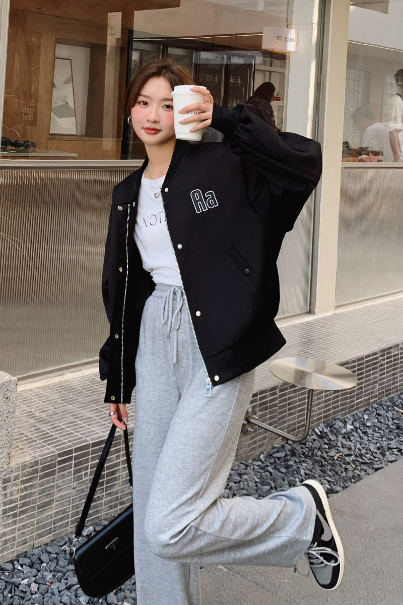 出货中2022秋季新款连帽撞色棒球服(帽子可拆)P125K178,女装短外套,时倾STUDIO