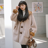 现货2022冬季新款正反两面穿羊羔毛外套货号6788P175K238，女装毛呢外套，时倾STUDIO