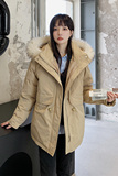 现货2021冬季新款大毛领中长款服衣P170K248，女装棉衣/棉服，时倾STUDIO