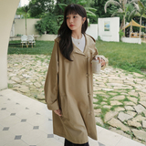 2022新款单排扣连帽中长款风衣P135K188，女装风衣，时倾STUDIO