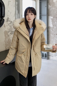 现货 2021冬季新款大毛领衣服 货号W803 P175K238图片