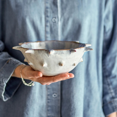 丹麦代购 Bloomingville 不规则发射陶瓷大碗汤碗燕麦碗装饰果盘