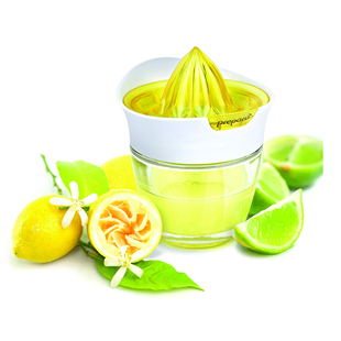 美国 Prepara 手动柠檬榨汁器柑橘挤汁碗橙子压汁神器带盖玻璃罐