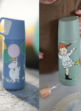 丹麦代购 Ratt Start 北欧卡通姆明皮皮精灵不锈钢保温杯保温瓶子