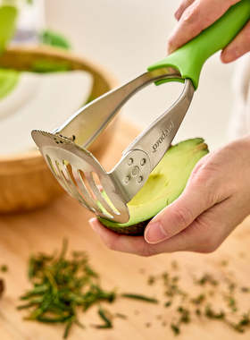 美国 Prepara 牛油果刀开果器三合一挖肉取核压泥鳄梨挖勺捣泥器