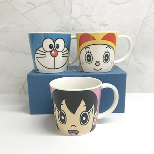 日本产 金正陶器陶瓷杯哆啦a梦大雄机器猫静香胖虎 马克杯子280ml