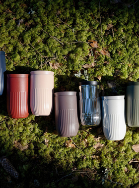 瑞典代购 Sagaform北欧简约Tova双壁真空隔热防漏车载咖啡杯320ml