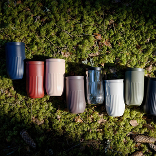 瑞典代购 Sagaform北欧简约Tova双壁真空隔热防漏车载咖啡杯320ml