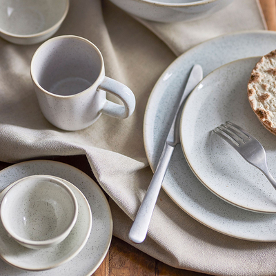 丹麦 Bloomingville简约浅白色陶瓷盘子大碗小碗甜品碟马克杯餐具