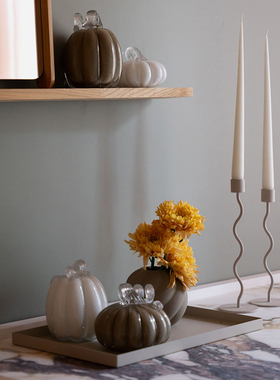 Cooee Design 瑞典代购可爱玻璃小南瓜手工雕塑桌面客厅装饰摆件