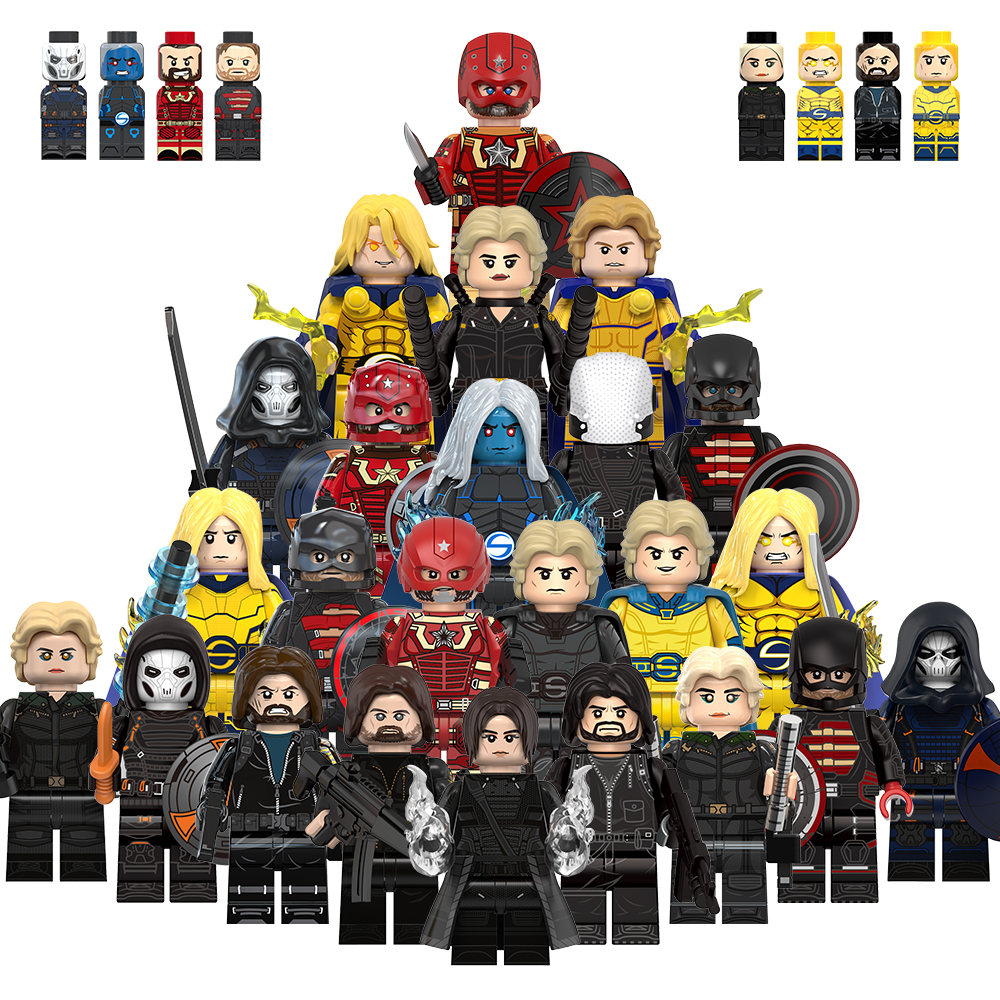 中国积木超英系列模仿大师红色守卫者第三方拼插积木小人仔玩具