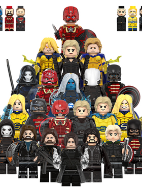 中国积木超英系列模仿大师红色守卫者第三方拼插积木小人仔玩具