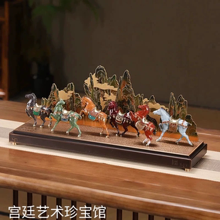 朱炳仁铜 千秋骏业摆件昭陵六骏马摆件家居玄关桌面装饰工艺礼品