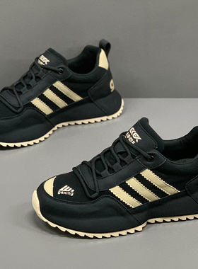 欧洲站男鞋2025新款秋季三道杠运动休闲鞋软底增高阿甘老爹鞋子男