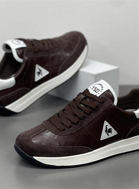 公鸡阿甘鞋2025年新款男士秋季透气真皮运动休闲板鞋软底潮鞋子男