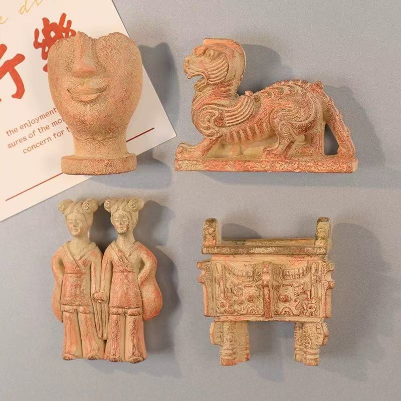 河南洛阳泥塑文创伴手礼立体冰箱贴磁贴中国城市旅游纪念装饰礼物