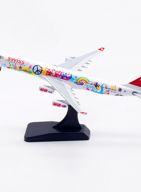 Aviation 1:400 瑞士航空 空客A340-300 HB-JMJ飞机模型 彩绘机