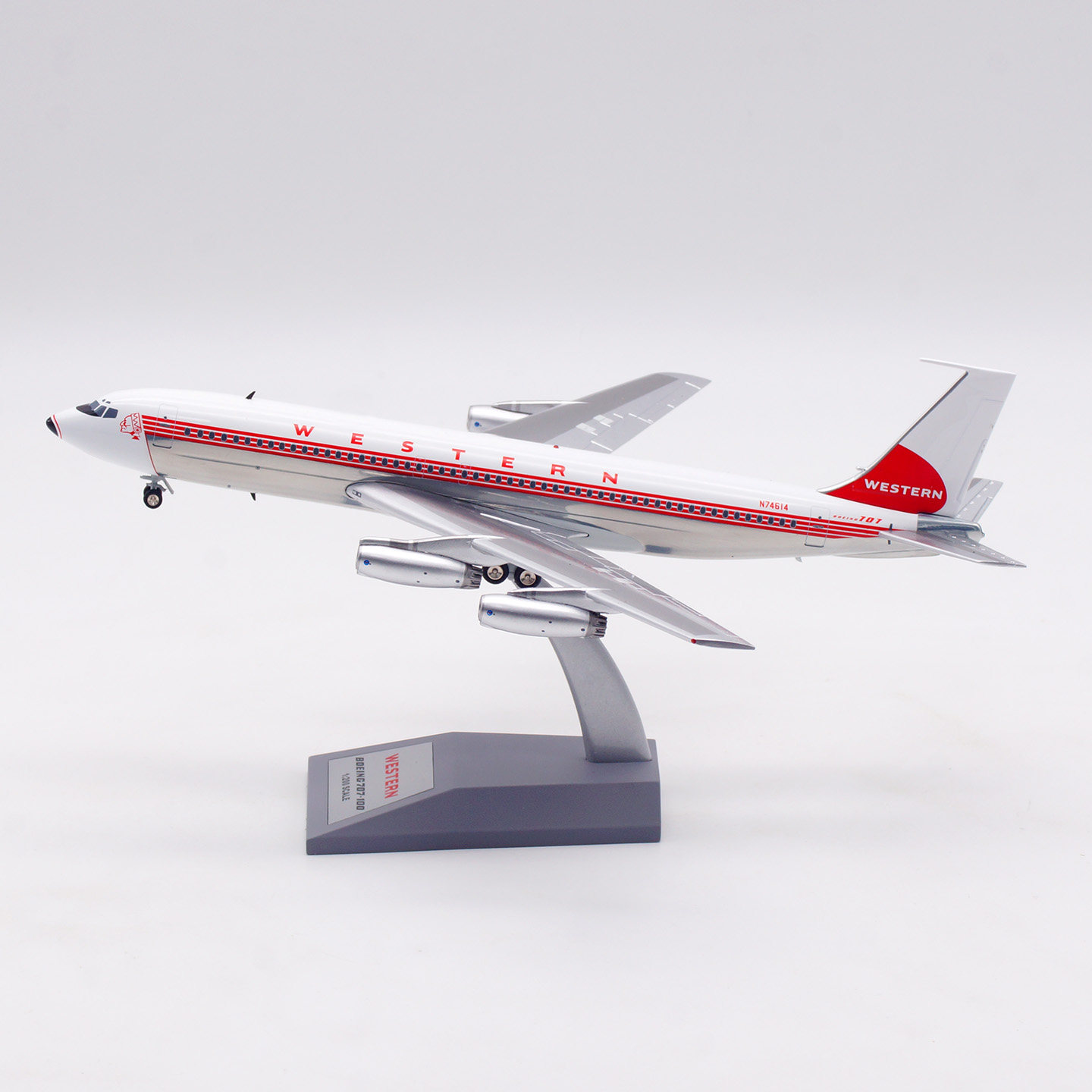 Inflight 1:200 西部航空 波音 B707-100 N74614 合金 飞机模型