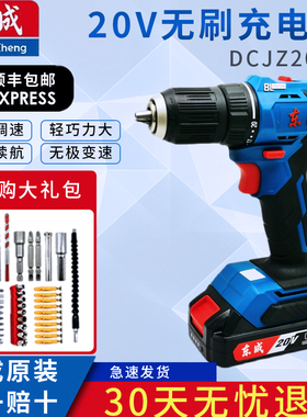 东成20V无刷充电钻DCJZ2050充电式双速正反转双电手电钻电动起子