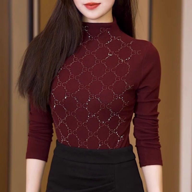 德绒半高领T恤秋冬新款保暖上衣