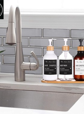 Bathroom Shampoo Shower Gel Bottles Label Stickers Refillabl