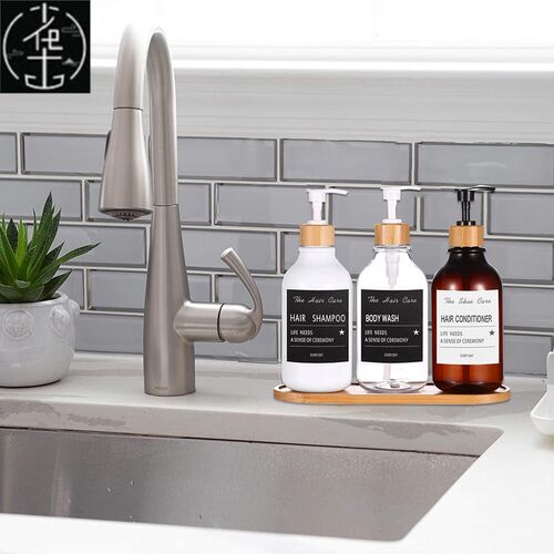 Bathroom Shampoo Shower Gel Bottles Label Stickers Refillabl