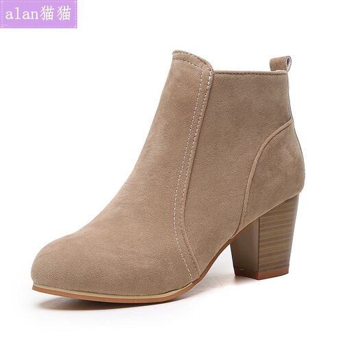 马丁靴高跟女短靴womena