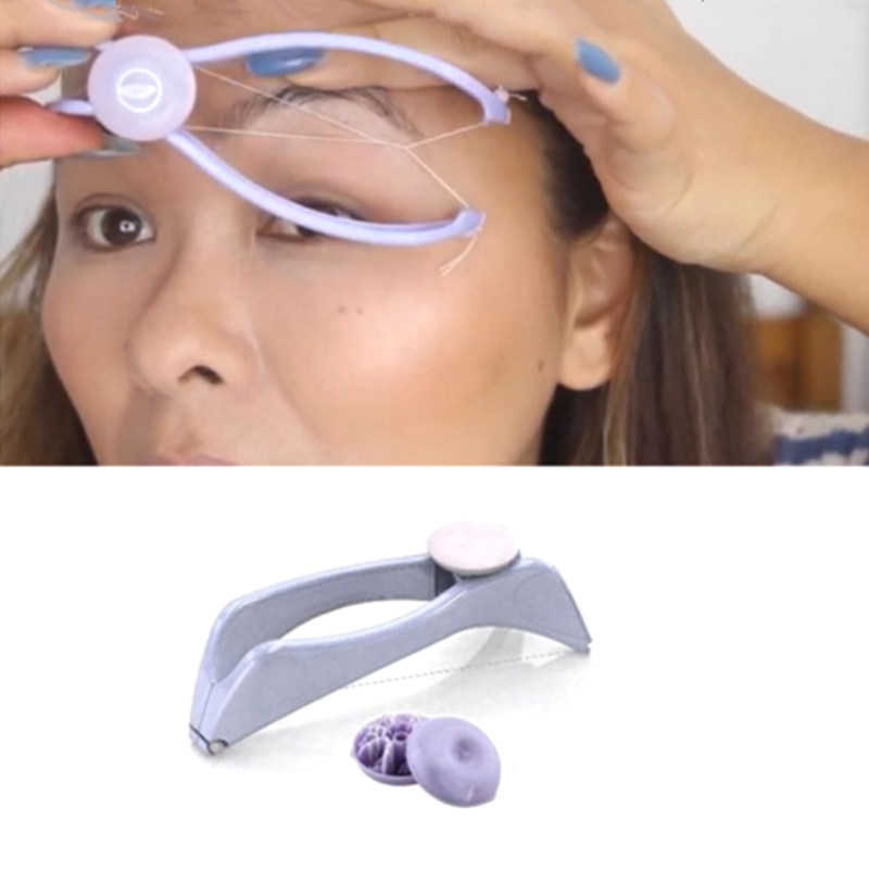 Women Mini Facial Hair Remover Spring Threading Epilator - 实物图