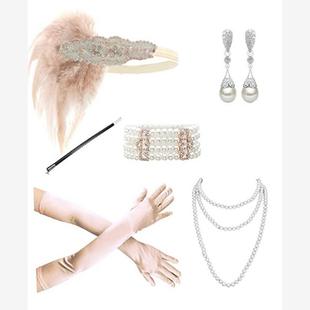 Accessories Gatsby Set Flapper Costume 1920s Headband Great