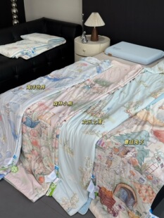 夏季A类凉感卡通款锦纶氨纶冰皮夏被夏凉被可机洗空调被单人双人