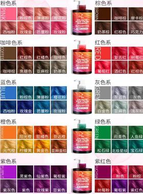 新款植物固色洗发水护色灰色延迟头发褪色蓝色粉色紫色锁色500ML