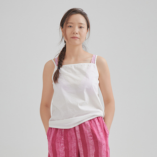 南白优质长绒棉2021年夏季内搭通勤外穿露背小吊带衫纯白黑色宽松