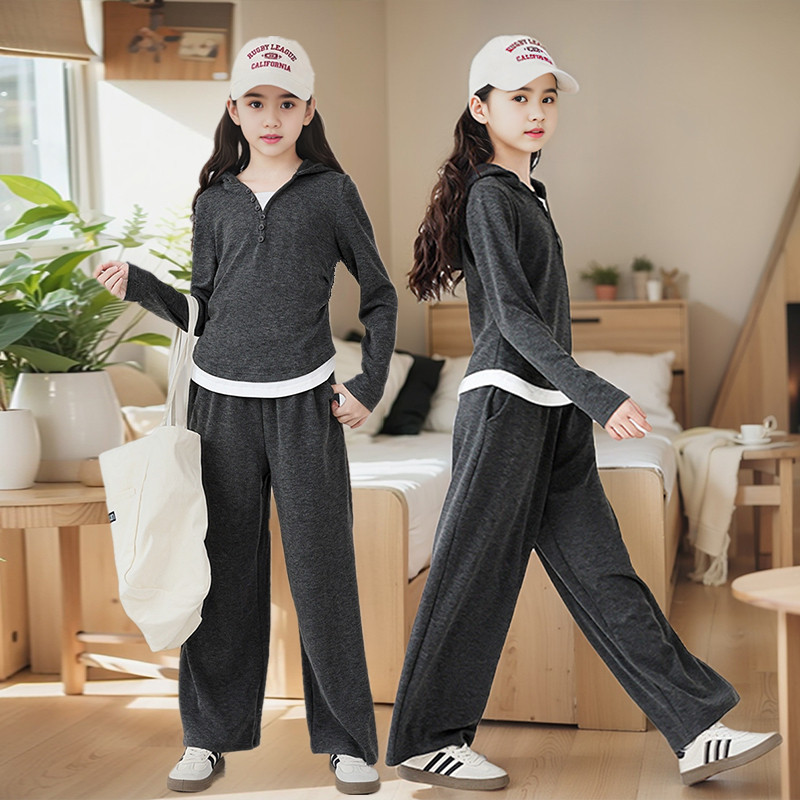早秋童装套装女休闲运动女孩长袖衣服洋气时髦学生大女童秋装新款
