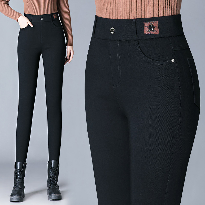 加绒黑色牛仔裤女2025冬季新款高腰修身显瘦弹力紧身小脚铅笔加厚,女装/女士精品,牛仔裤,淘宝优惠券,粉丝福利购,淘宝优惠卷