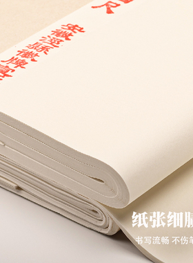 徽牌中庸白色加厚半生半熟檀皮宣四六尺书法写意国画创作泾县宣纸