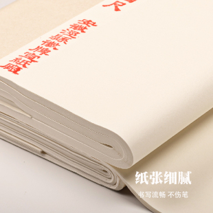 徽牌中庸白色加厚半生半熟檀皮宣四六尺书法写意国画创作泾县宣纸