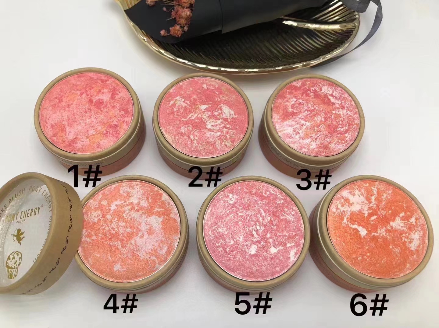 嫣柔腮红胭脂水裸妆少女萌妹子元气珠橘色魅粉哑光舞台生活妆彩妆