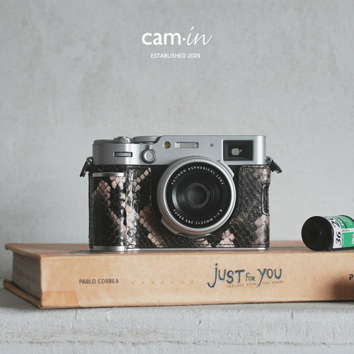 caminX100VI相机皮套牛皮蛇纹款