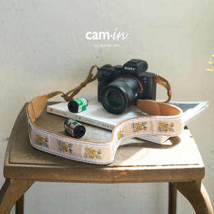 相机背带微单摄影相机肩带cam7532 单反数码 cam in绣花系列民族风